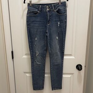 Royalty For Me Distressed Denim Ankle Jeans